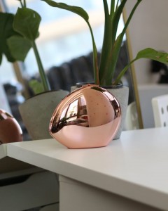 Rose Gold Asimetrik Yassı Taş Form Mika Abiye Çanta