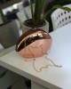 Rose Gold Asimetrik Yassı Taş Form Mika Abiye Çanta Rose Gold Asimetrik Yassı Taş Form Mika Abiye Çanta