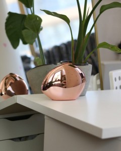 Rose Gold Asimetrik Yassı Taş Form Mika Abiye Çanta