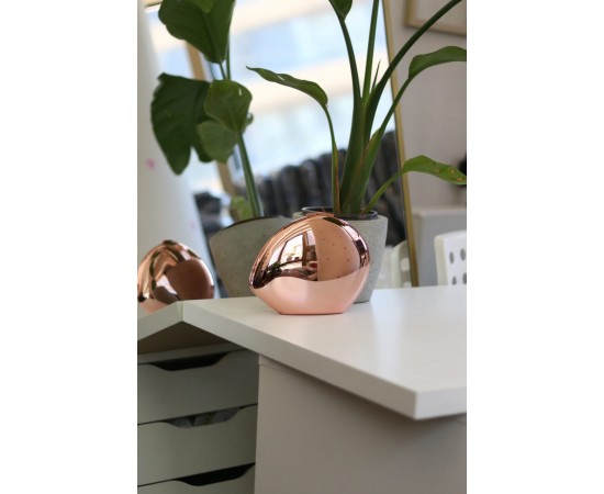 Rose Gold Asimetrik Yassı Taş Form Mika Abiye Çanta Rose Gold Asimetrik Yassı Taş Form Mika Abiye Çanta