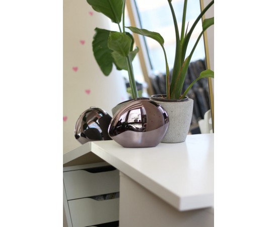 Platin Asimetrik Yassı Taş Form Mika Abiye Çanta