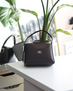 Acı Kahve Dokulu Tutma Saplı El Omuz Çantası