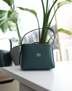 Yeşil Dokulu Tutma Saplı El Omuz Çantası