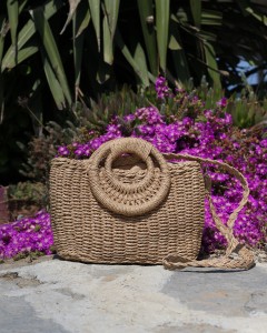  Kadın Camel Yuvarlak Saplı Omuz Askılı Hasır Çanta