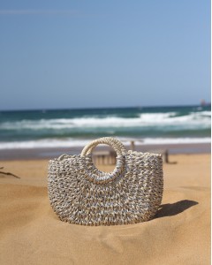 Kadın Sim Detaylı Askılı Hasır Çanta