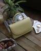  Kadın Sarı Oval Kapak Detaylı Askılı Omuz Çantası