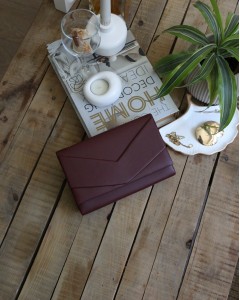 Kadın Bordo Zarf Kutu Omuz Çantası