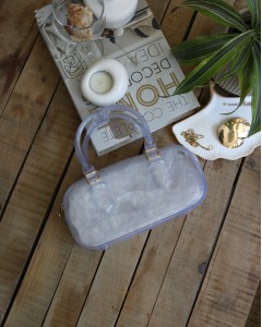 Kadın Şeffaf Silikon Çift Kulplu Askılı El & Omuz Çantası