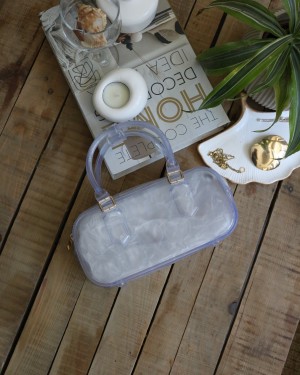 Kadın Şeffaf Silikon Çift Kulplu Askılı El & Omuz Çantası