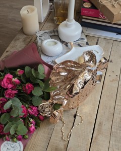 Kadın Rose Gold Candy Form Mika Abiye Çanta