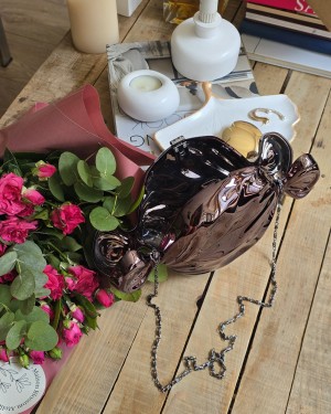 Kadın Platin Candy Form Mika Abiye Çanta