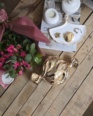 Kadın Gold Candy Form Mika Abiye Çanta