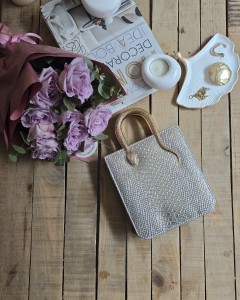 Kadın Silver Yılan Aksesuar Detaylı Parlak Doku Abiye El Çantası