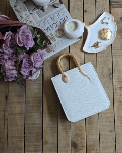 Kadın Beyaz Yılan Aksesuar Detaylı Parlak Doku Abiye El Çantası