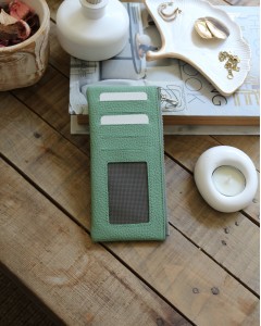 Kadın Mint Yeşili Gerçek Deri Fermuar Detaylı Kartlık