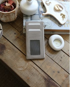 Kadın Vizon Gerçek Deri Fermuar Detaylı Kartlık