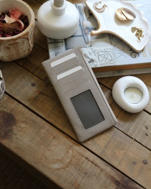 Kadın Vizon Gerçek Deri Fermuar Detaylı Kartlık