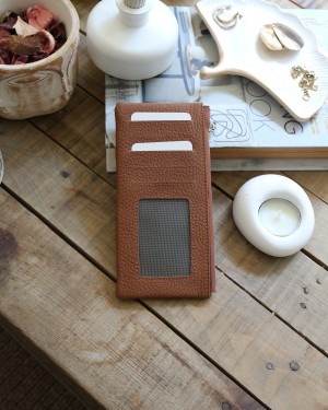 Kadın Taba Gerçek Deri Fermuar Detaylı Kartlık