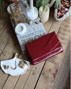 Kadın Bordo Rugan Zarf Kutu Omuz Çantası