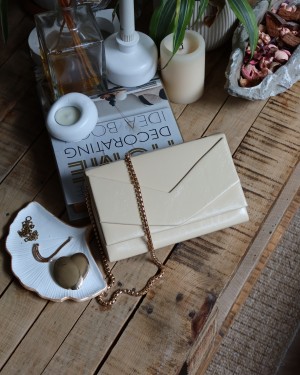 Kadın Butter Yellow Rugan Zarf Kutu Omuz Çantası