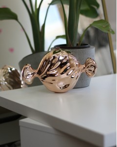 Rose Gold Mika Şeker Görünümlü Zincirli Omuz Çantası