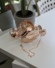 Rose Gold Mika Şeker Görünümlü Zincirli Omuz Çantası