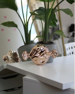 Rose Gold Mika Şeker Görünümlü Zincirli Omuz Çantası