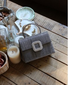 Platin Toka Detaylı Tutma Saplı Zincirli El Omuz Çantası