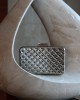 Silver Metal Baklava Desenli Zincirli Omuz Çantası Silver Metal Baklava Desenli Zincirli Omuz Çantası