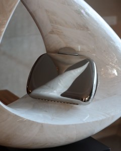 Silver Metal Düz Zincirli Omuz Çantası