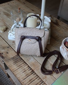 Acı Kahve hasır doku şerit detaylı tutma saplı el omuz çantası Acı Kahve hasır doku şerit detaylı tutma saplı el omuz çantası