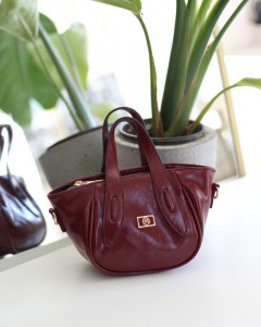 Bordo  Rugan Tutma Saplı Pouch El Çantası