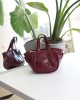 Bordo  Rugan Tutma Saplı Pouch El Çantası