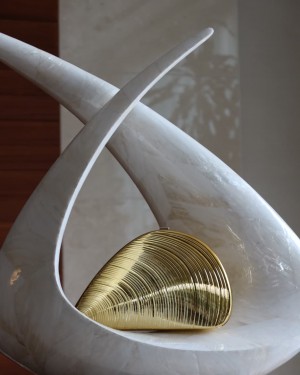 Gold Midye Mika Zincirli El Omuz Çantası