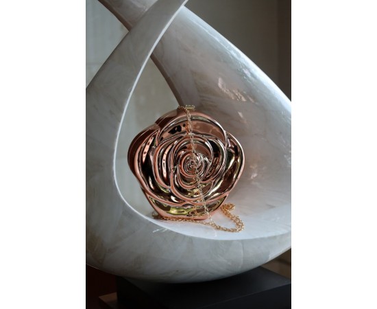  Rose Gold Gül Mika Zincirli El Omuz Çantası