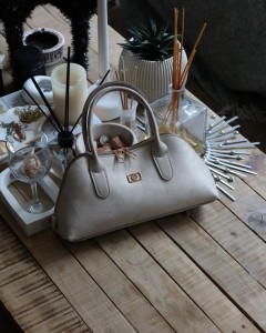 vizon süet çift fermuar detaylı el omuz çantası