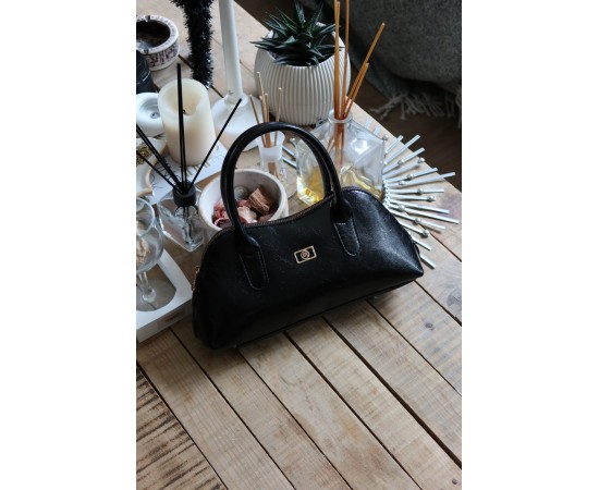 siyah parlak çift fermuar detaylı el omuz çantası siyah parlak çift fermuar detaylı el omuz çantası