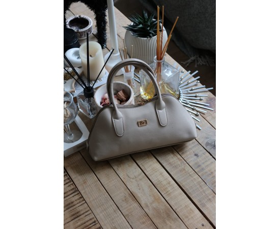 vizon parlak çift fermuar detaylı el omuz çantası vizon parlak çift fermuar detaylı el omuz çantası