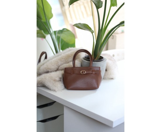 Taba mini boy gold toka detaylı el omuz çantası 