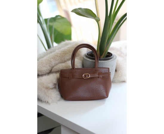 Taba mini boy gold toka detaylı el omuz çantası 