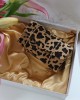Leopar Süet Mini Kutu Omuz Çantası