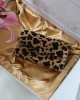 Leopar Süet Mini Kutu Omuz Çantası