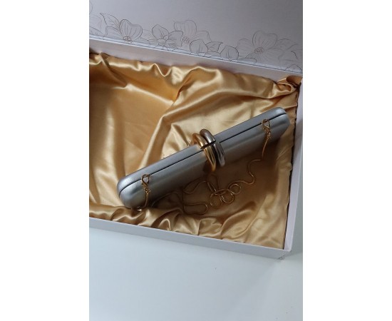  silver metal aksesuar detaylı zincirli slim abiye el omuz çantası