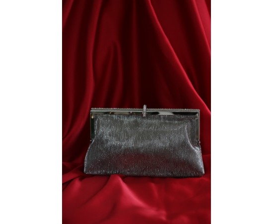 platin burgu dokulu kristal burslu abiye el çantası 