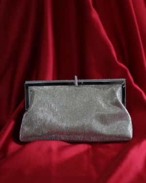 Gold burgu dokulu kristal burslu abiye el çantası