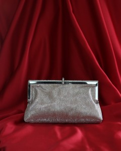 Rose gold  burgu dokulu kristal burslu abiye el çantası 