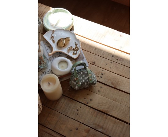 mint yeşili zımbalı mini maskot bozuk para cüzdanı 