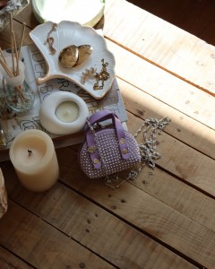 lila zımbalı mini maskot bozuk para cüzdanı 