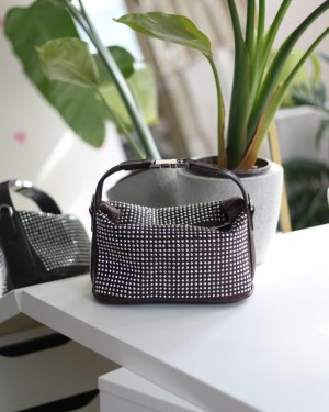 Acı Kahve  zımbalı klips detaylı el omuz çantası