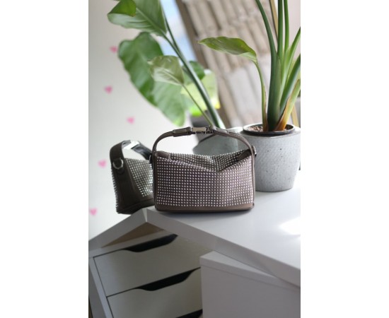 vizon zımbalı klips detaylı el omuz çantası